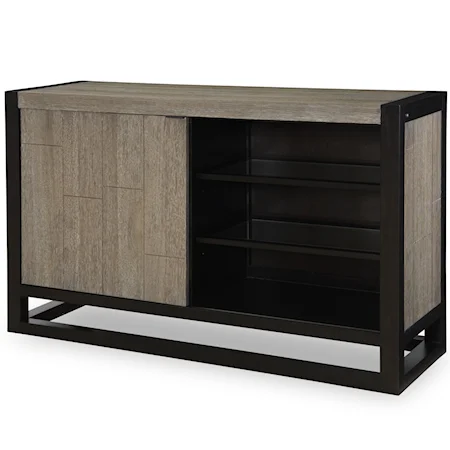 Credenza with Sliding Door and Light